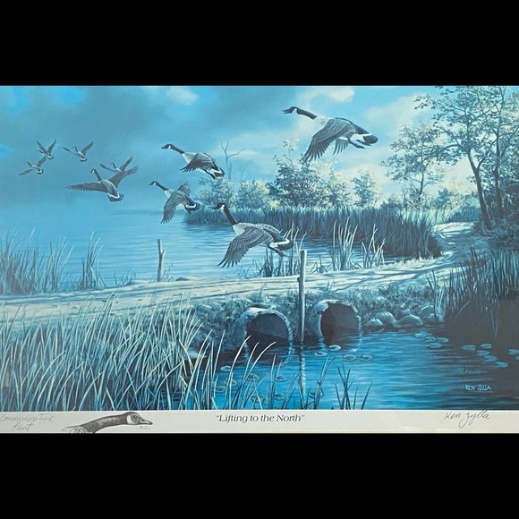 Ken Zylla Art Vintage Ken Zylla 987 Commemorative Print With Stamp